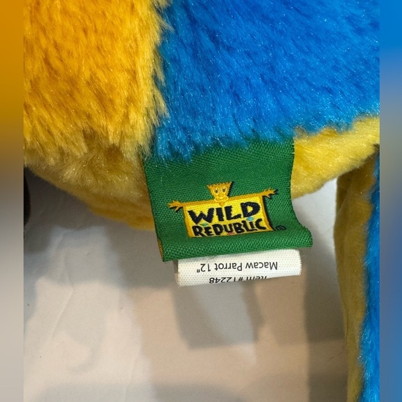 Wild Republic 12” Blue Macaw Parrot Stuffed Animal Plushie - Picture 5 of 5